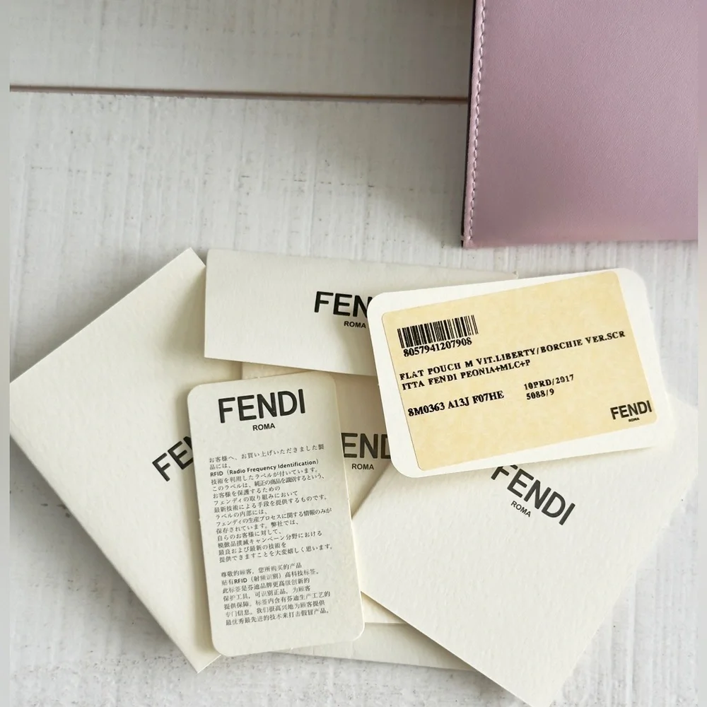 New Fendi Pink Clutch w Tags & Box - Picture 10 of 12
